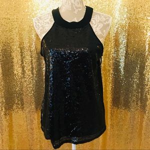 Black Sequin Top